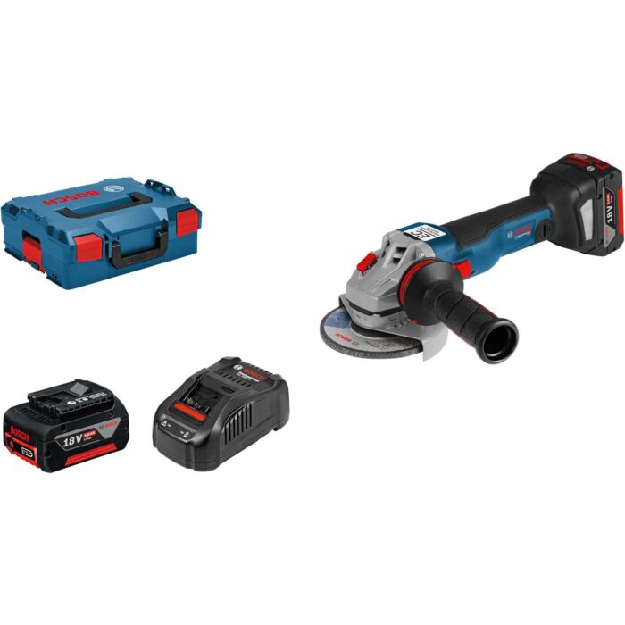 Akumulatorska ugaona brusilica Bosch GWS 18V-10 C; 2x5,0Ah; L-Boxx; 125mm (06019G310D) - Slika 1