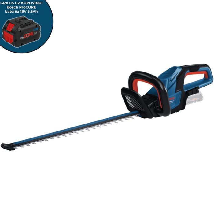 Aku makaze za živu ogradu Bosch GHE 18V-60 (II) Solo Professional bez baterije i punjača (06008C9400) - Slika 1