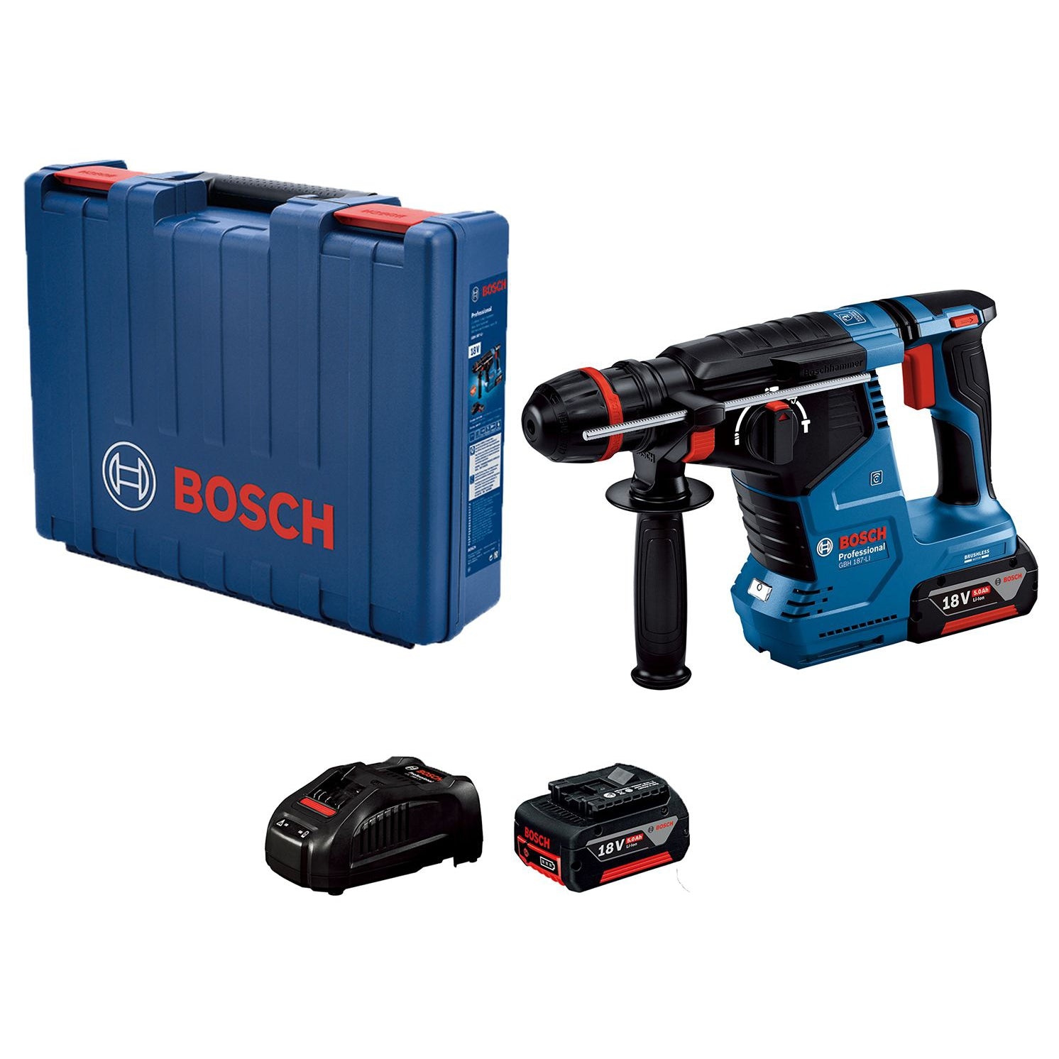 akumulatorski-elektro-pneumatski-cekic-bosch-gbh-187-li-one-chuck-stezna-glava-2x5-0-ah-0611923121.jpg Aku elektro-pneumatski čekić Bosch GBH 187-LI One Chuck stezna glava 2x5.0Ah (0611923121) - Slika 1