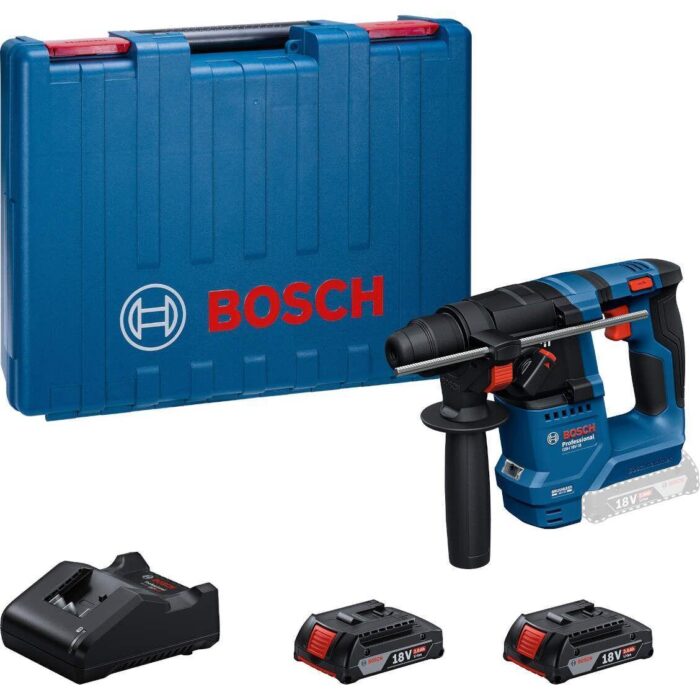 Akumulatorski elektro-pneumatski čekić - bušilica Bosch GBH 18V-18 2x2.0Ah + punjač + kofer (0611927001) - Slika 1