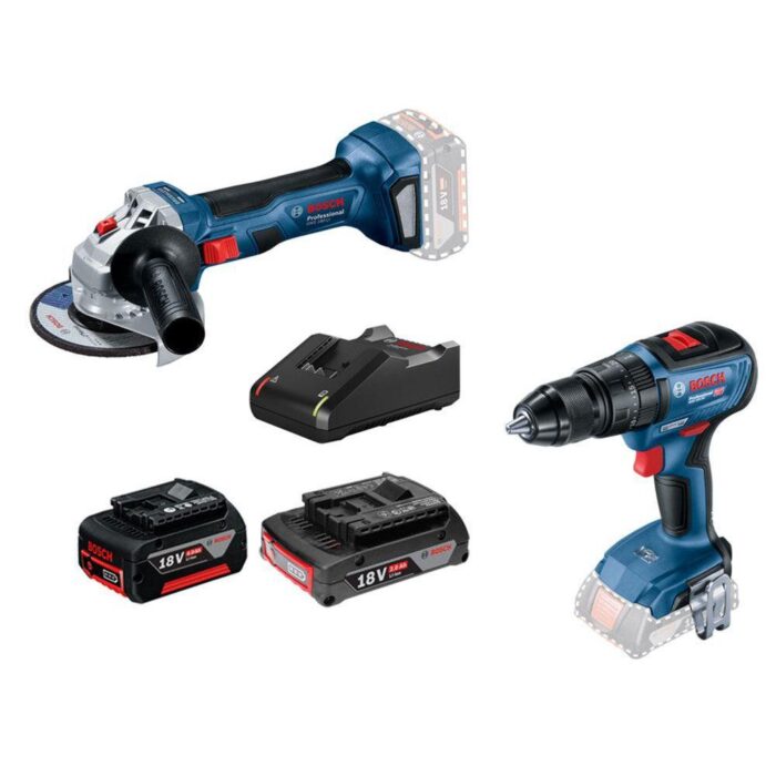Akumulatorski set alata Bosch GSB 18V-50 + Bosch GWS 180-Li 18V + 1x4.0Ah + 1x2.0Ah (0615990M8S) - Slika 1