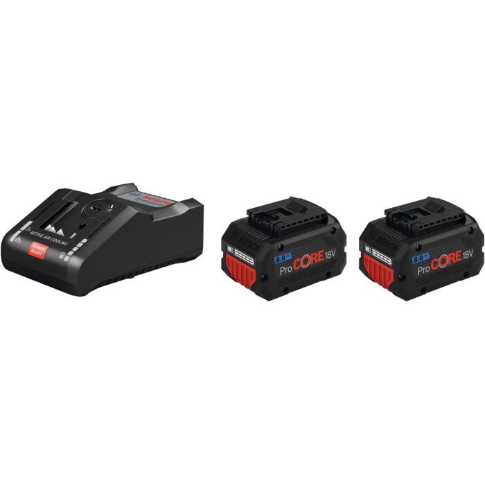 akumulatorski-set-plus-brzi-punjac-18v-1600a016gp.jpg Akumulatorski set Bosch 18V 2 x PROCORE 18V 8,0Ah + GAL 18V-160 C Power Boost punjač (1600A016GP) - Slika 1