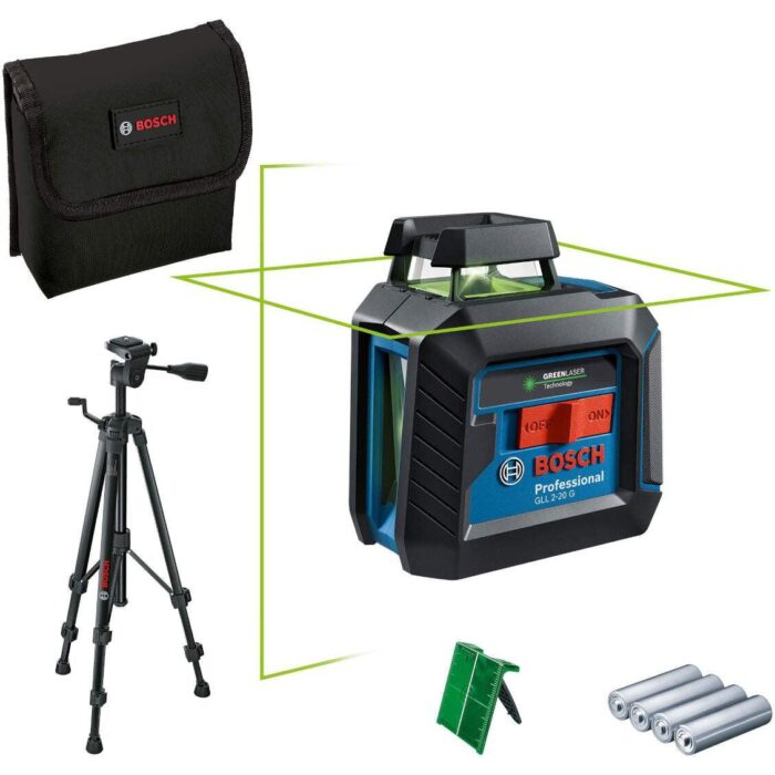 Bosch GLL 2-20 G samonivelišući linijski laser 360° + tašna + stativ - zeleni zrak (0601065001) - Slika 1