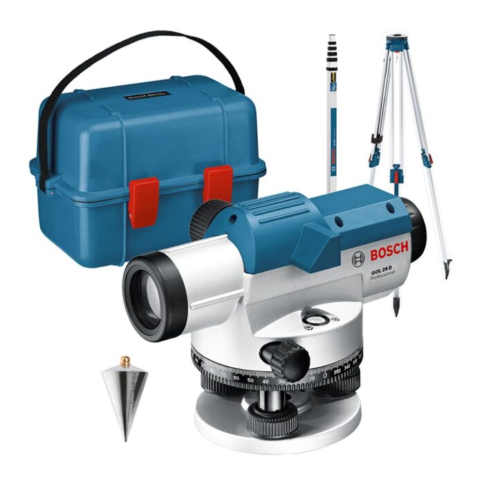 Bosch GOL 26 D optički uređaj za nivelisanje - nivelir + stativ Bosch BT 160 + merna letva GR 500 (0601068002) - Slika 1