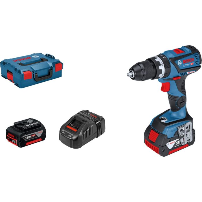 Akumulatorska vibraciona bušilica - odvrtač Bosch GSB 18V-60 C; 2x5,0Ah; L-Boxx (06019G2100) - Slika 1