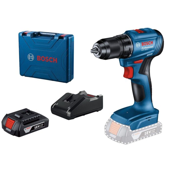 Bosch GSR 185-Li akumulatorska bušilica - odvrtač; 18V; 1x2,0 Ah + kofer (06019K3001) - Slika 1