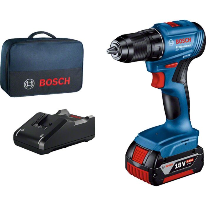Bosch GSR 185-Li akumulatorska bušilica - odvrtač; 18V; 1x4,0 Ah + torba (06019K3005) - Slika 1