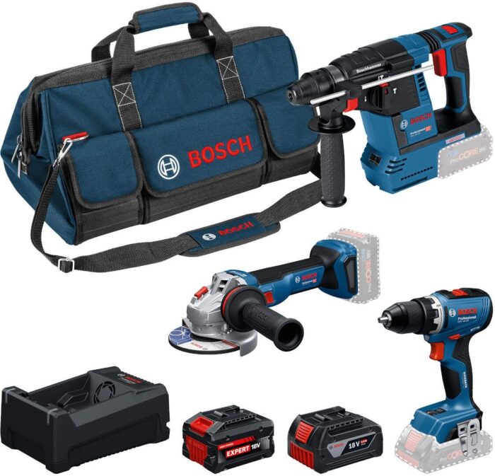 akumulatorski-set-bosch-gsr-18v-65-gbh-18v-26-gws-18v-11-1-x-gba-18v-5-0ah-1-x-exba-18v-5-5ah-torba-0615a500aj Akumulatorski set Bosch GSR 18V-65 + GBH 18V-26 + GWS 18V-11 + 1 x GBA 18V 5,0Ah + 1 x EXBA 18V 5,5Ah + torba (0615A500AJ) - Slika 1